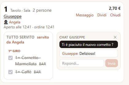 Una chat per ogni tavolo